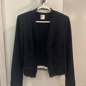 Navy L’agence raw edge jacket size 4